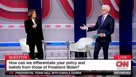 Anderson Cooper asks Kamala why the things she's promising haven't been done in her 4 years as VP