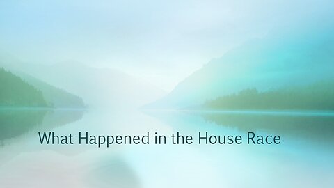 What Happened in the House Race