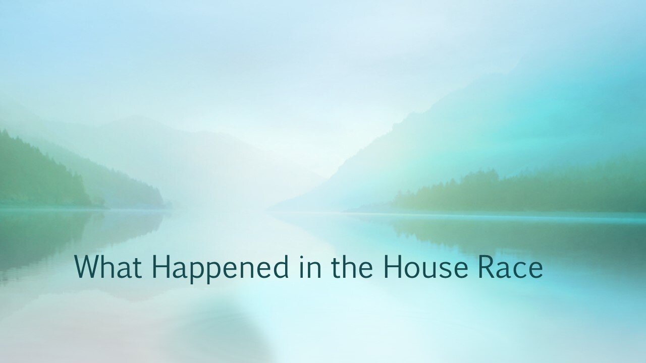 What Happened in the House Race