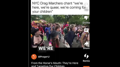 Gay pride marchers sing were here were queer were comin for your 👦