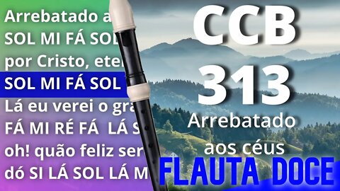 CCB 313 - Arrebatado aos céus - Cifra melódica