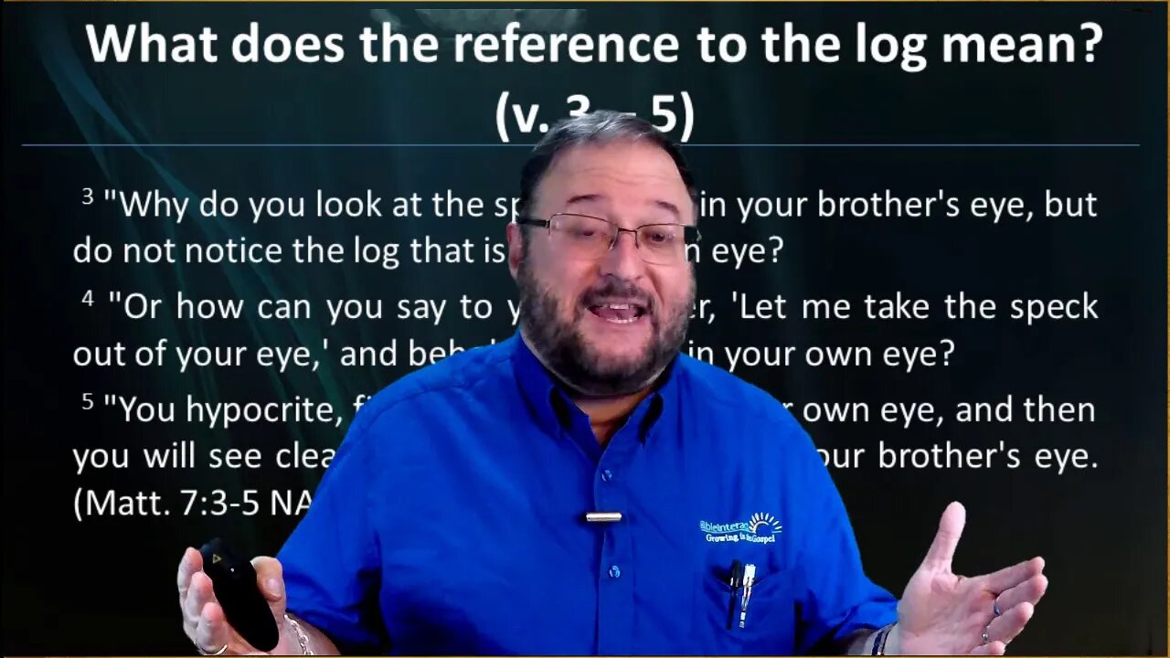 Discovering Biblical Treasures Episode 104 Matthew 7 1 6 - Judging Others