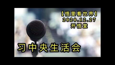 习中央生活会KWT668【悟里看世界】 201227-13 xzyshh