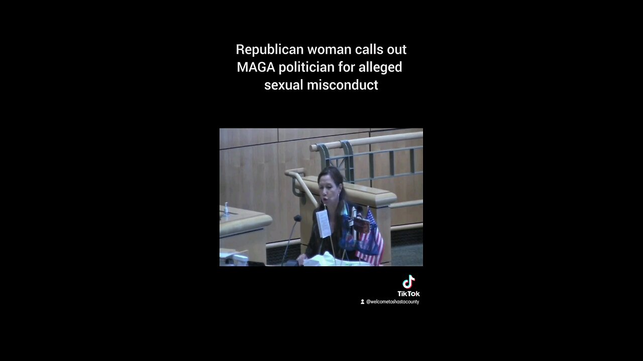 Republican Woman calls out MAGA politician for alleged sexual misconduct.