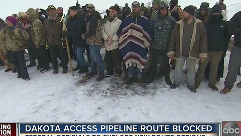 Dakota access pipeline route blocked