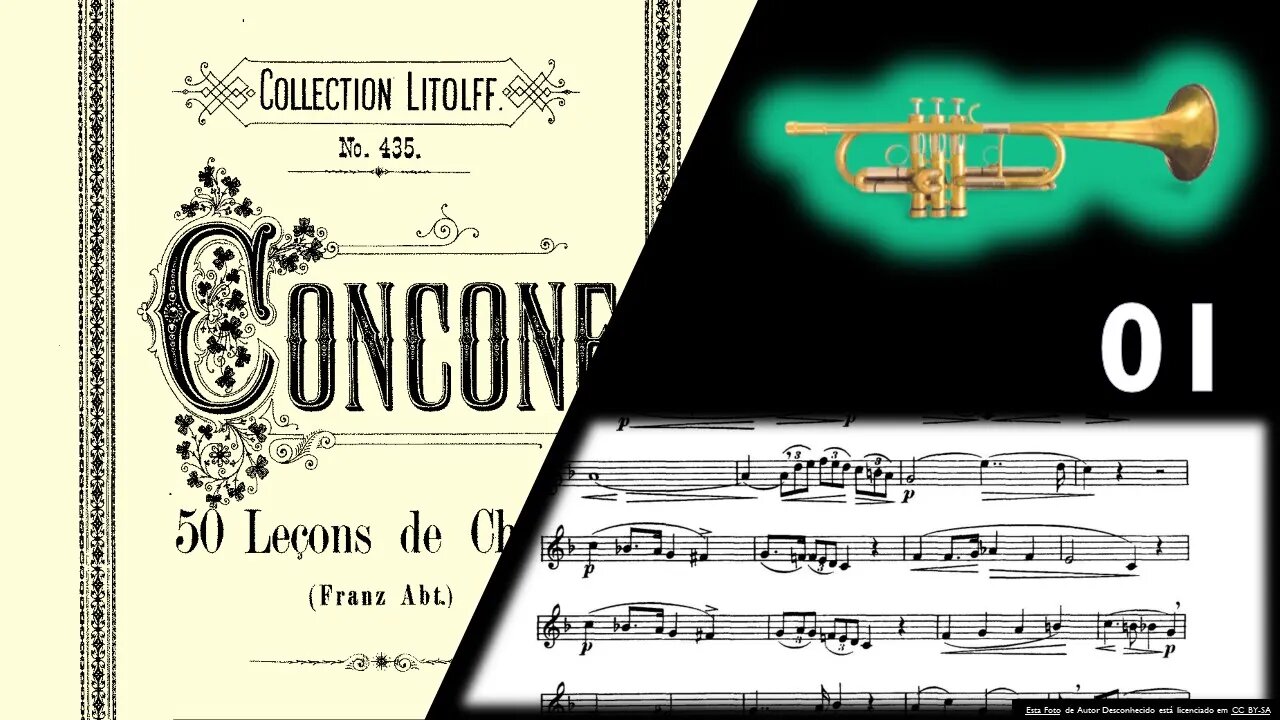 🎺🎺 [Trumpet Lyrical Studies] CONCONE Fifty Lessons for the Medium Voice - Bb/C Trumpet 01-Moderato