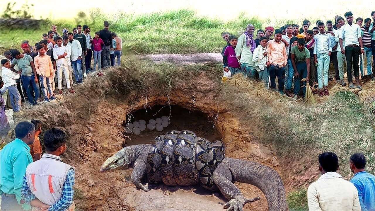 Danger Stalks! Python Fights To The End With The Fierce Komodo Dragon To Protect The Eggs