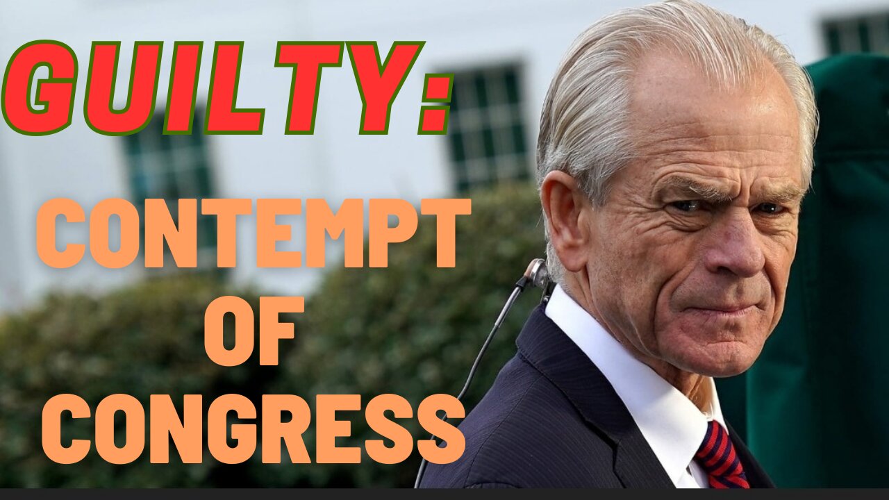 FORMER TRUMP ADVISER PETER NAVARRO CONVICTED