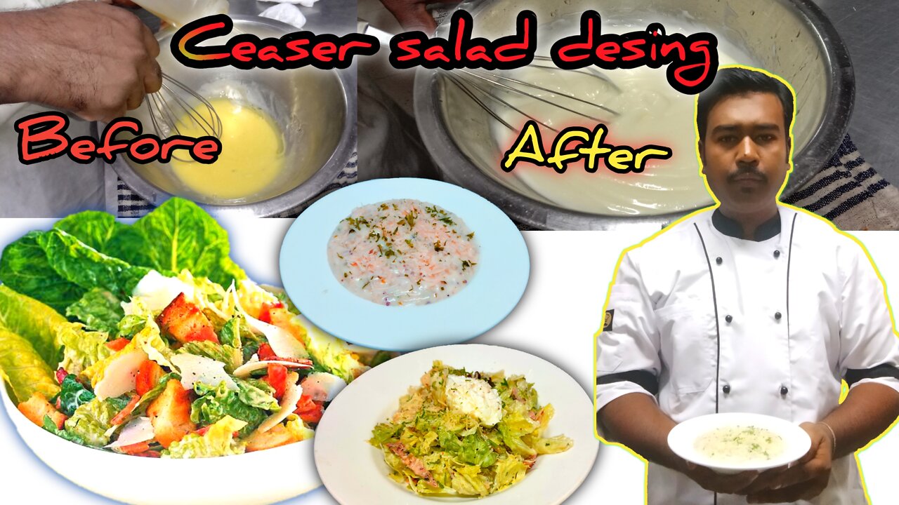 Ceaser design how to make Ceaser salad desing chef Somnath