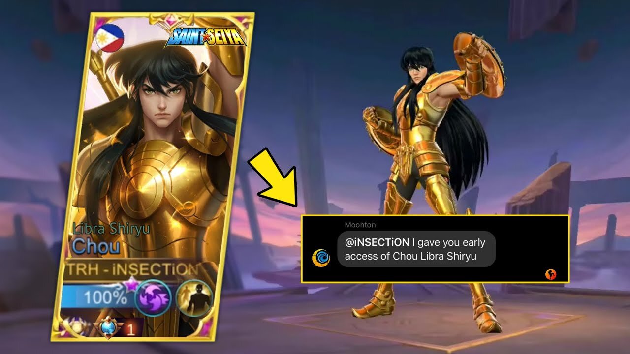 NEW SKIN CHOU SAINT SEIYA IS HERE THANKS MOONTON Angas Grabe