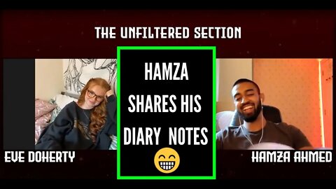 Hamza is reading his Journal to his Ex 🙈