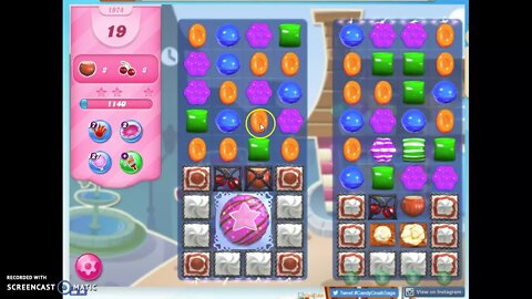 Candy Crush Level 1974 Audio Talkthrough, 2 Stars 0 Boosters