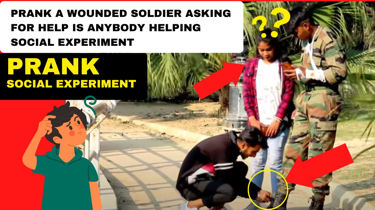 PRANK A WOUNDED SOLDIER ASKING FOR HELP IS ANYBODY HELPING | SOCIAL EXPERIMENT