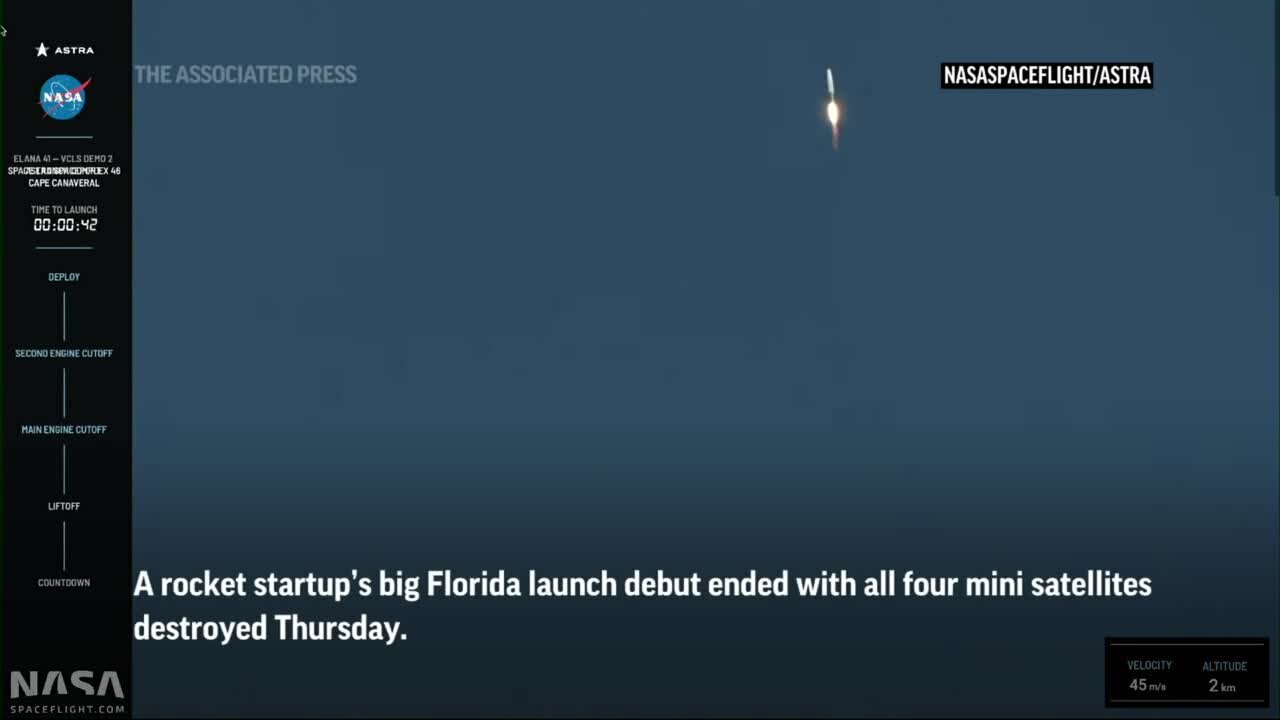 Rocket startup’s Florida launch debut ends in ocean crash
