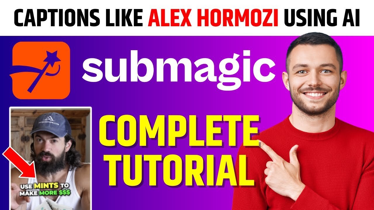 How To Create Viral Alex Hormozi Captions In 1 CLICK - Using Submagic Ai Auto Captions Tool!