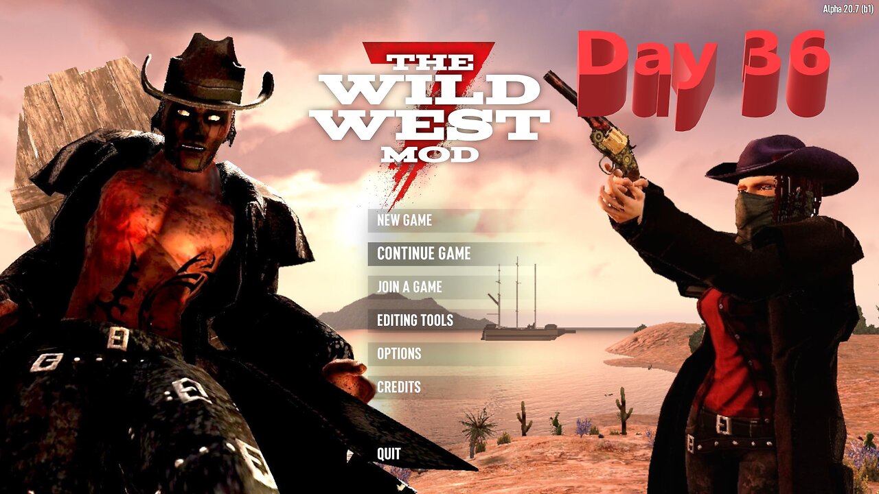 Day 36 | Wild West Mod | 7 Days To Die | Alpha 20.7 - E12 - Fixing the horde base and stuff...