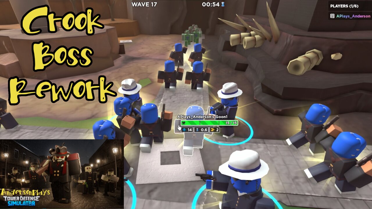 AndersonPlays Roblox 💰 CROOKS 💰 Tower Defense Simulator - Crook Boss Rework