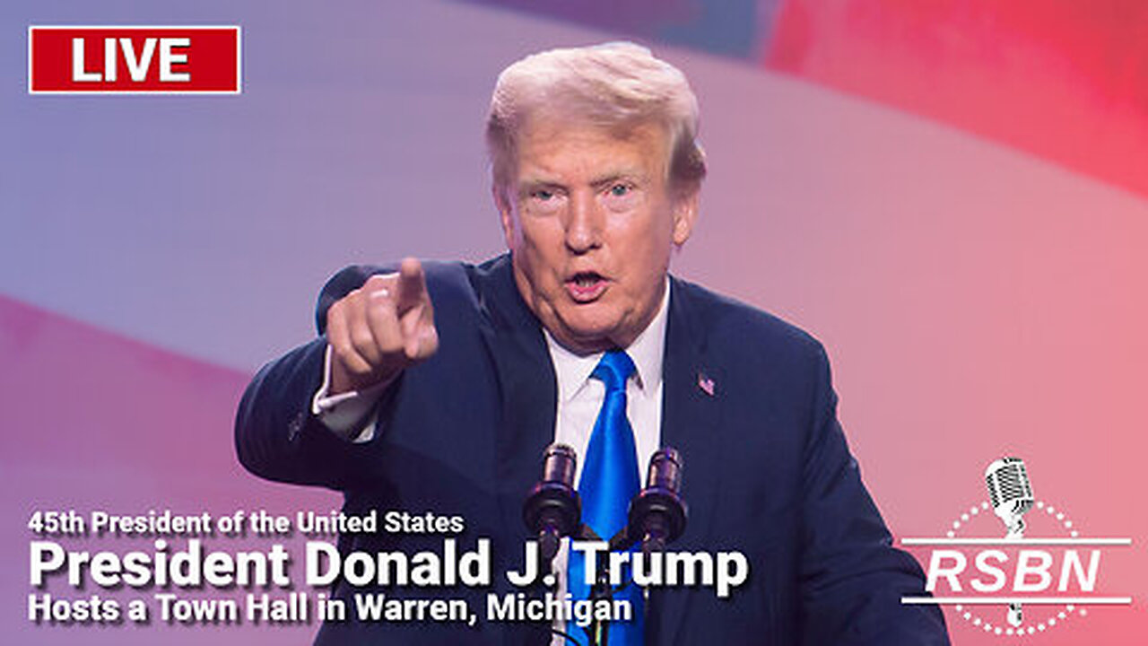 LIVE: President Trump Hosts a Town Hall in Warren, Michigan - 9/27/24 | Join Eric Trump, Navarro, Flynn, Kash, Julie Green, Amanda Grace & Team America October 17-18 In Selma, NC (Request Tix Via Text 918-851-0102)