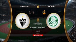 Libertadores 2022 - Atlético MG x Palmeiras | Quartas de finais (Ida) | FIFA 22 SIMULAÇÃO