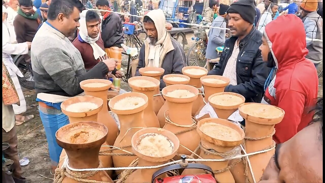 Largest palm jaggery market | Date jaggery is very tasty