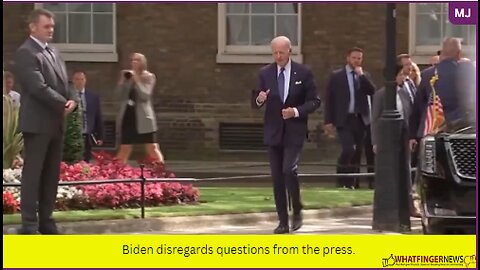 Biden disregards questions from the press.