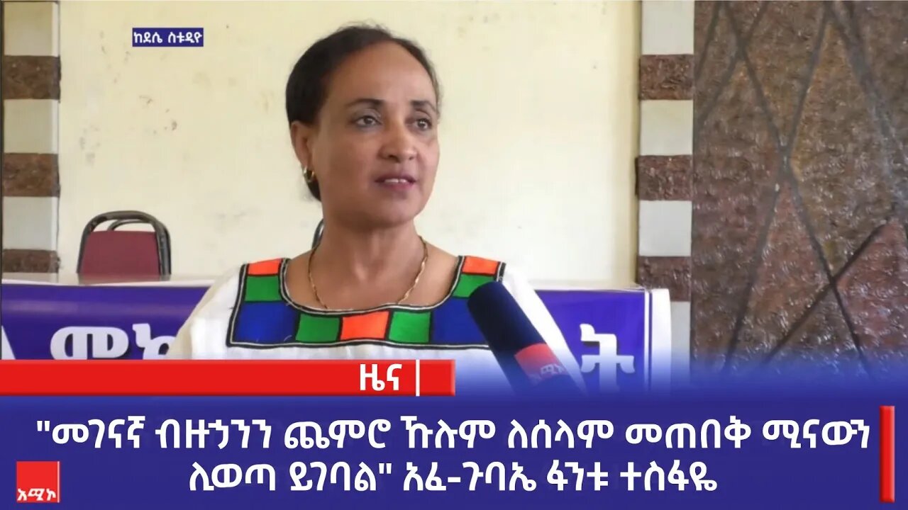 "መገናኛ ብዙኃንን ጨምሮ ኹሉም ለሰላም መጠበቅ ሚናውን ሊወጣ ይገባል" አፈ-ጉባኤ ፋንቱ ተስፋዬ