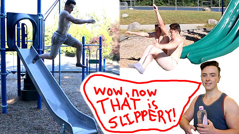 PUTTING LUBE ON PLAYGROUND SLIDES