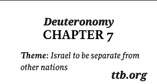 Deuteronomy Chapter 7 (Bible Study)