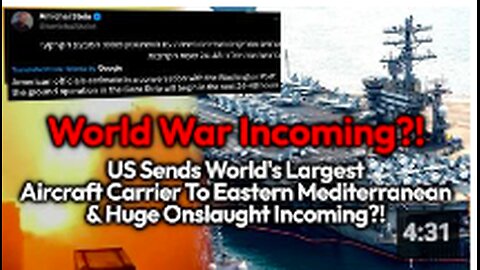World War Incoming?! US Sends Aircraft Carrier To Middle East As Israel About To Invade Gaza Strip