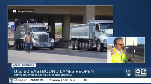 Crews removed 34K sq. ft. of old roadway