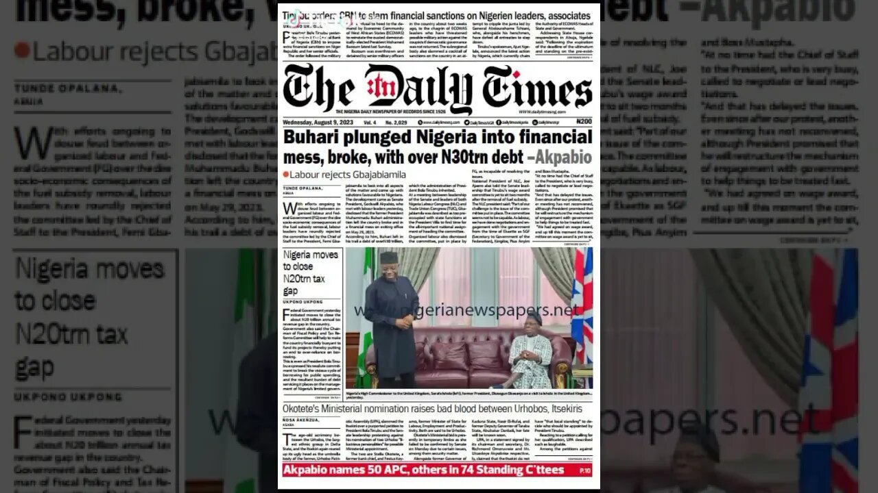 Newspaper Today #newsupdate