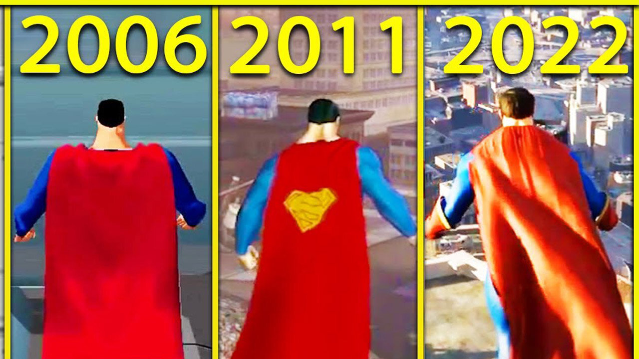 SUPERMAN evolution in video games 1987 - 2024