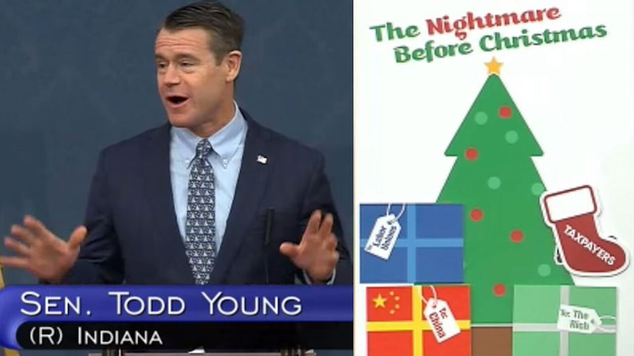 Senator Todd Young addresses Build Back Better as the Nightmare Before Christmas