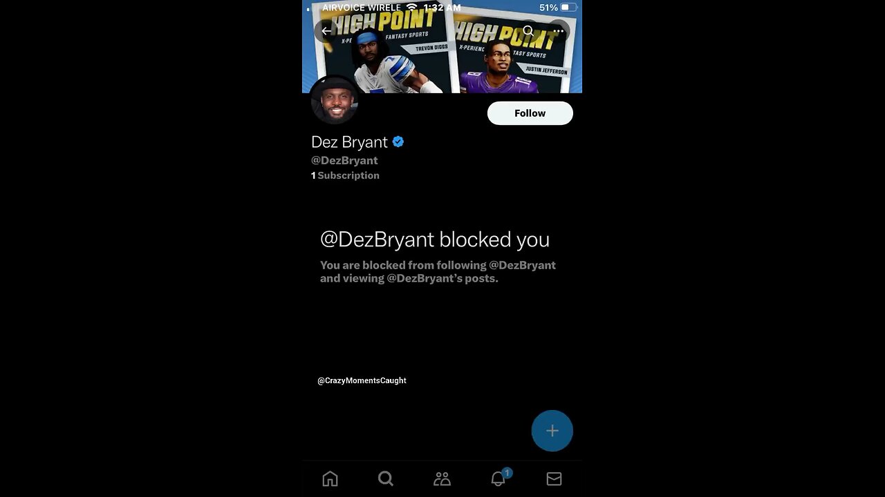 Dez Bryant Blocked Me On X