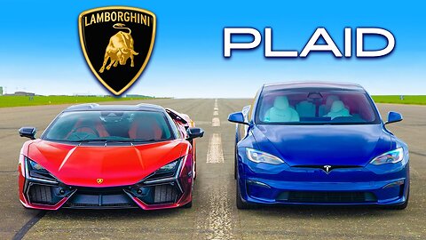 Lamborghini Revuelto v Tesla Model S Plaid: DRAG RACE