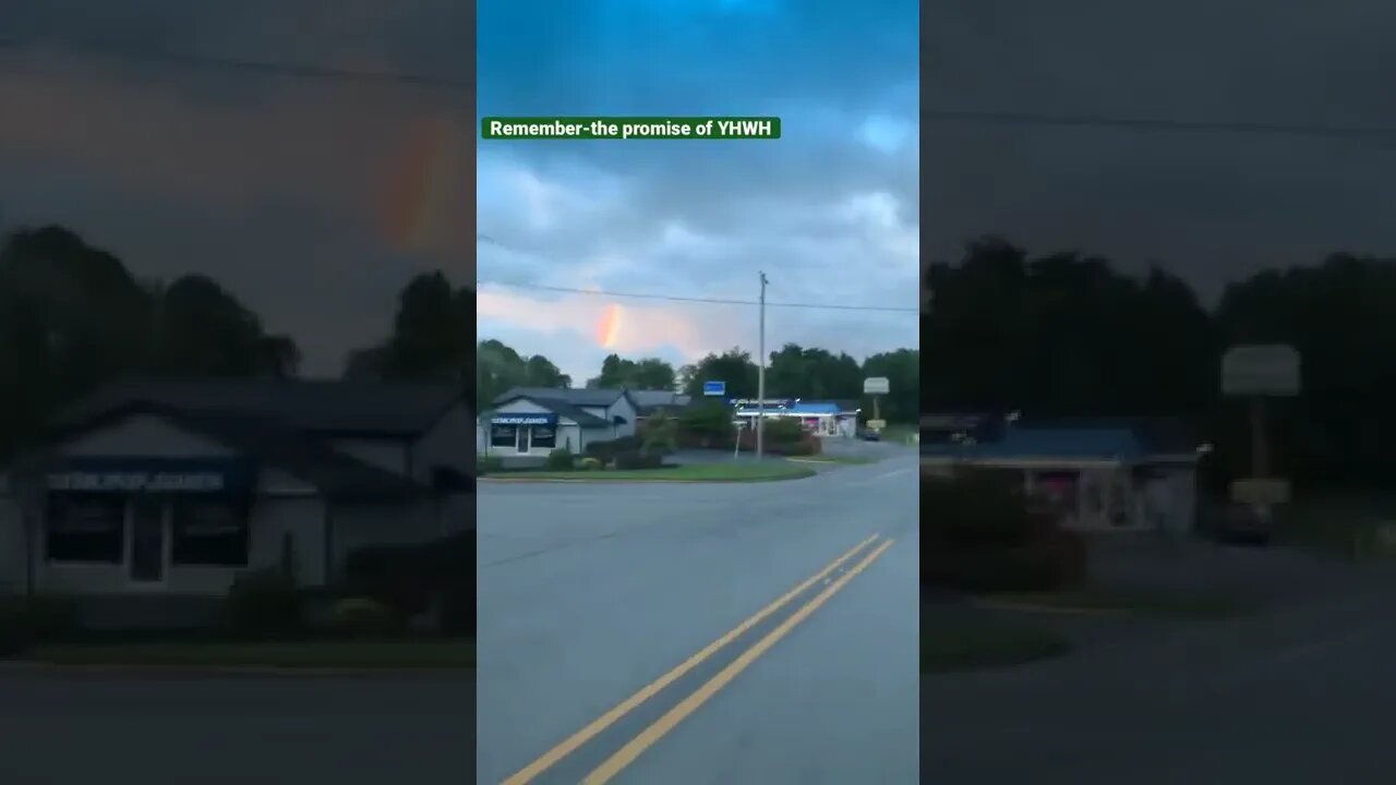 a rainbow in the middle of the sky, in the middle of a rain storm ⛈. Praise the Father