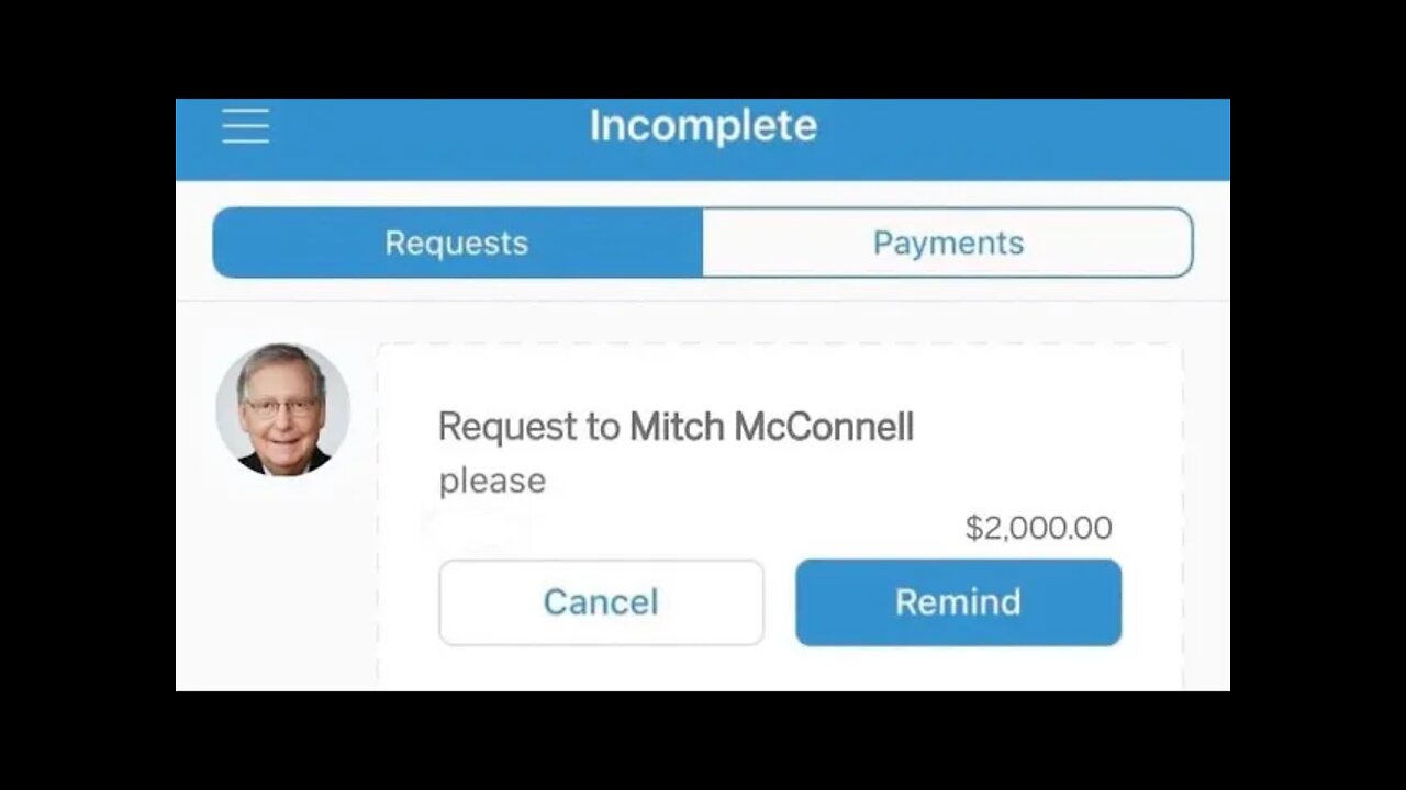 McConnell Rebuffs Trump, Democrats blocking $2,000 survival check