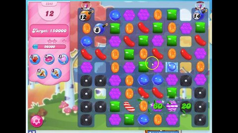 Candy Crush Level 2342 Audio Talkthrough, 2 Stars 0 Boosters