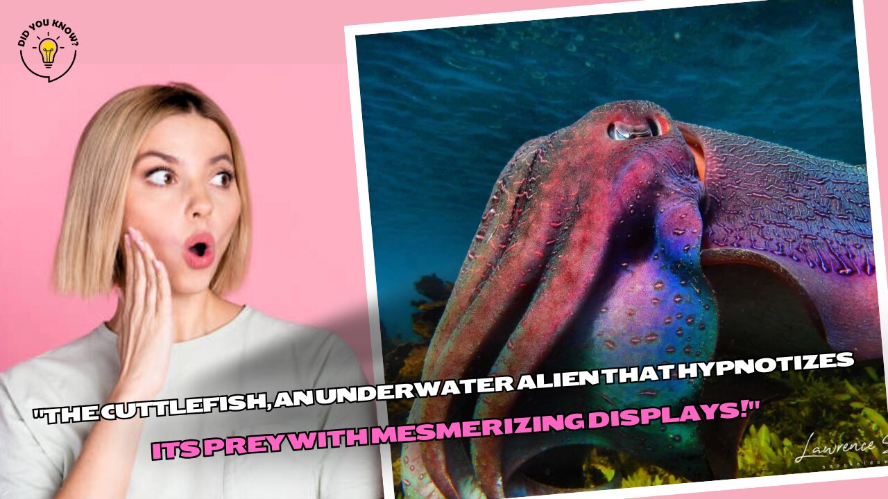 "The Cuttlefish, an underwater alien that hypnotizes its prey with mesmerizing displays!"