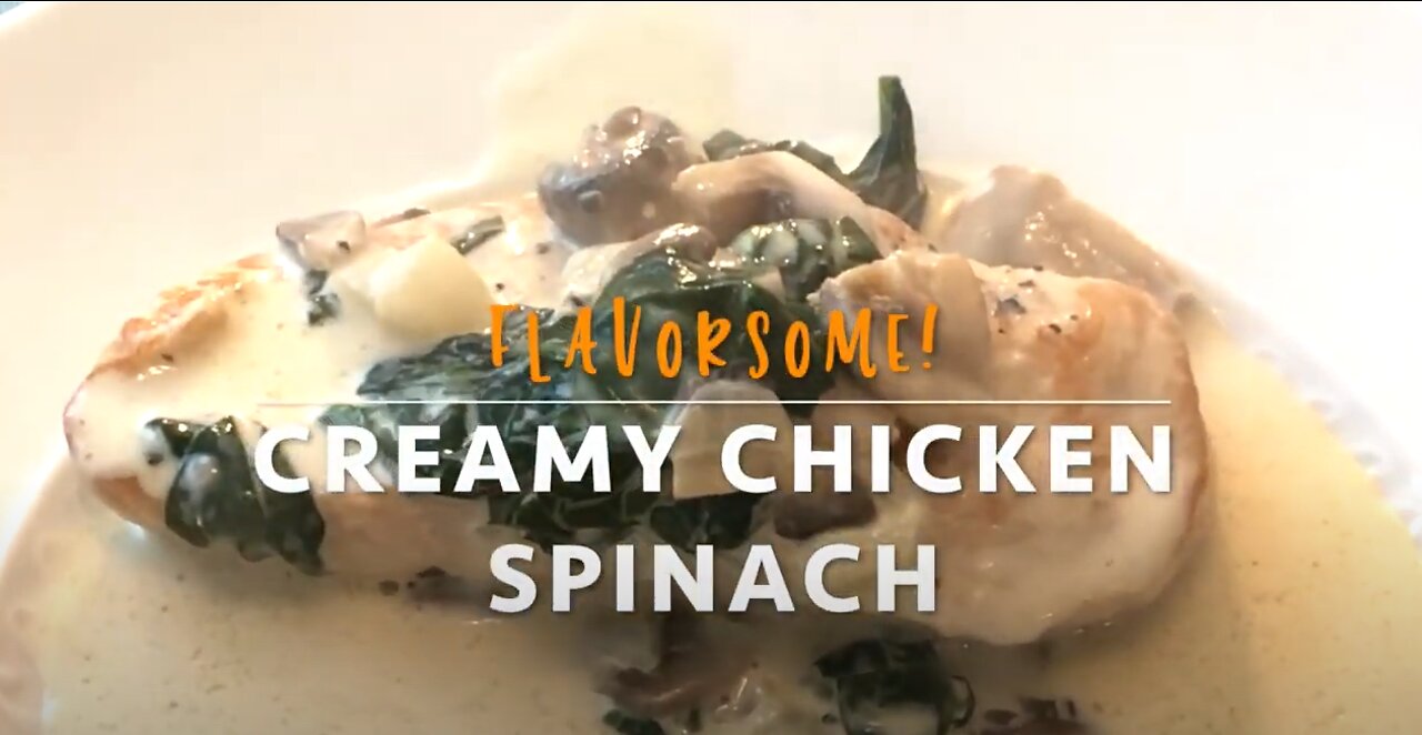 Creamy Mushroom & Chicken Spinach