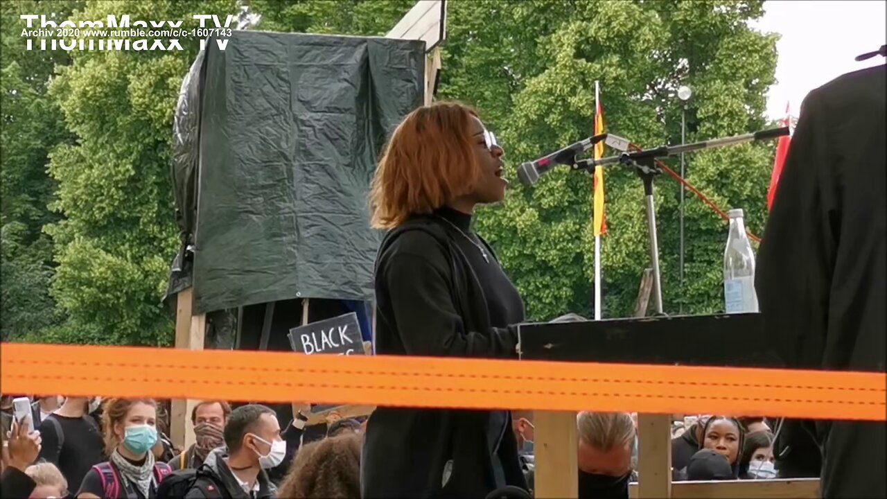 BlackLivesMatterDemoMünchen 6.6. (2) - Emotionale Rede und Soul für die Teilnehmer