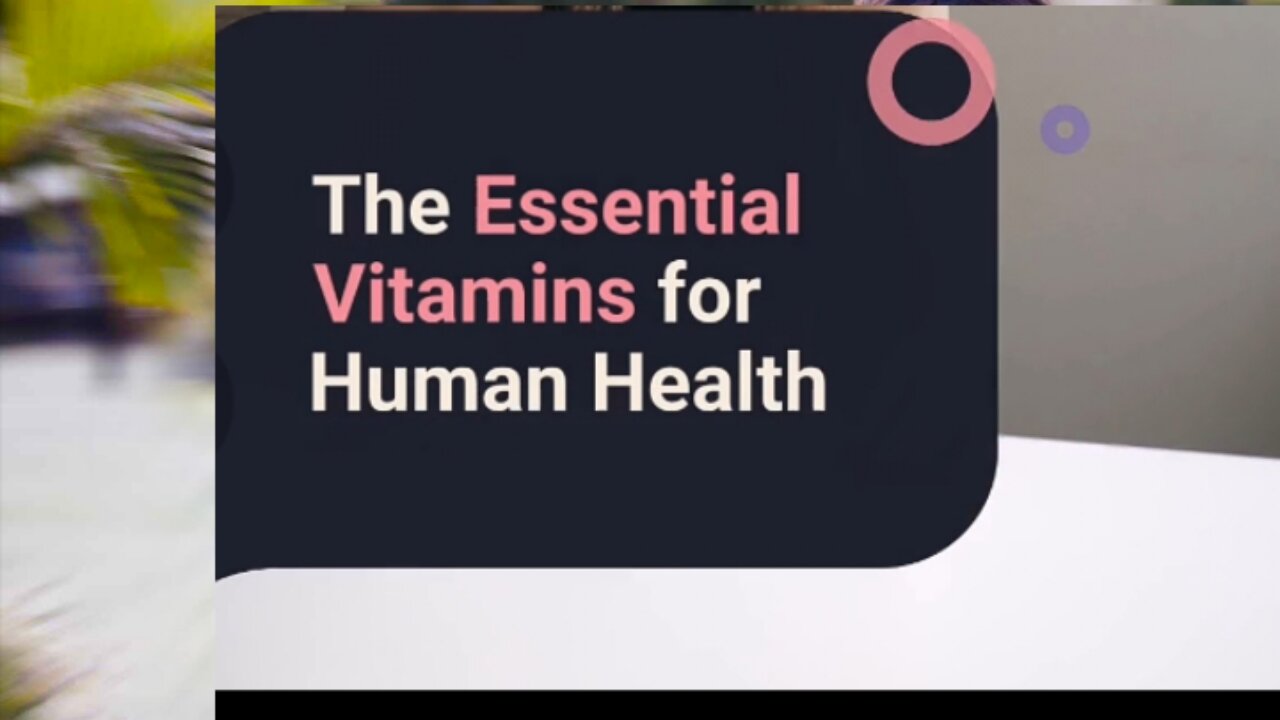 Essential vitamins for human health 🤒