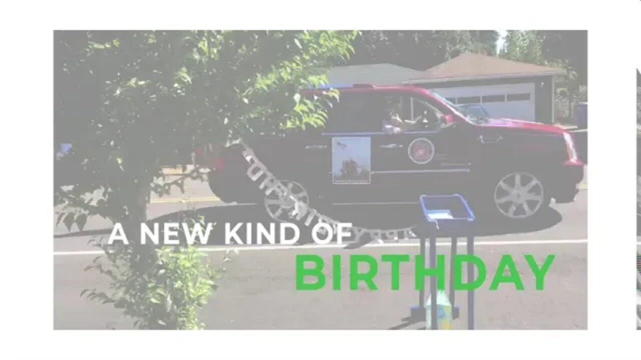 A drive-by birthday party for a man of joy