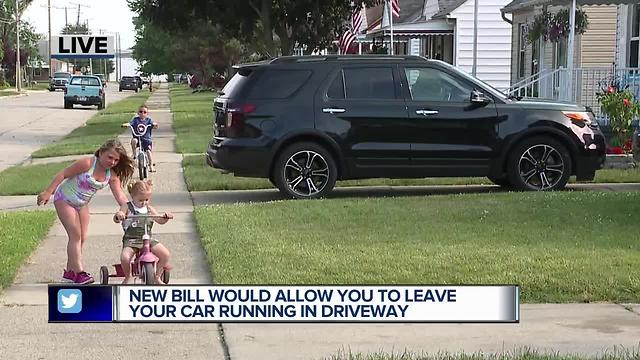 New bill would allow you to leave your car running in the driveway