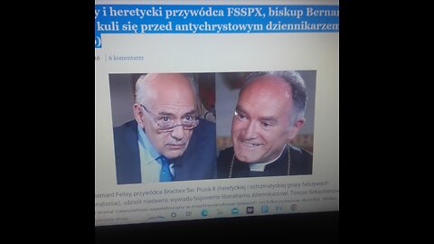 Żałosny i heretycki przywódca FSSPX, biskup Bernard Fellay nie stoi w obronie Kościoła Katolickiego ,