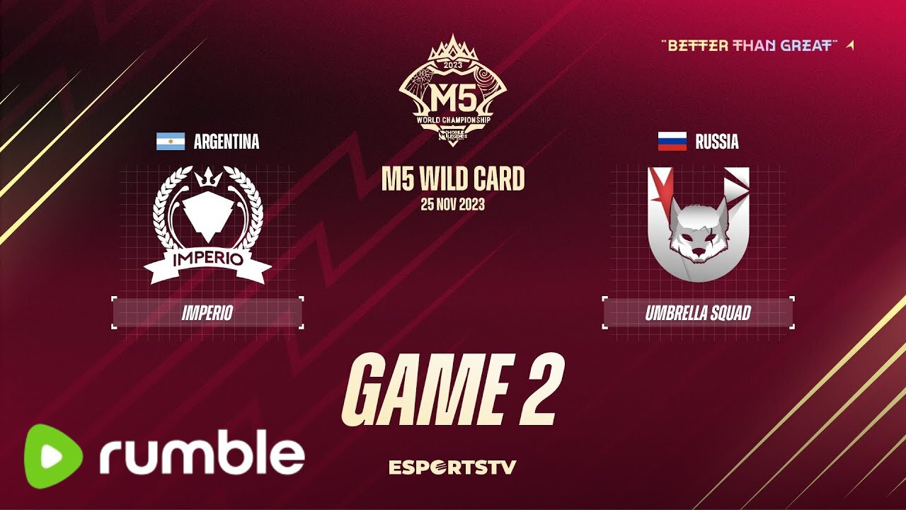 M5 Wild Card Day 3 | IMPERIO E-SPORT VS UMBRELLA SQUAD | GAME 2 |Mobile Legend Championship 2023