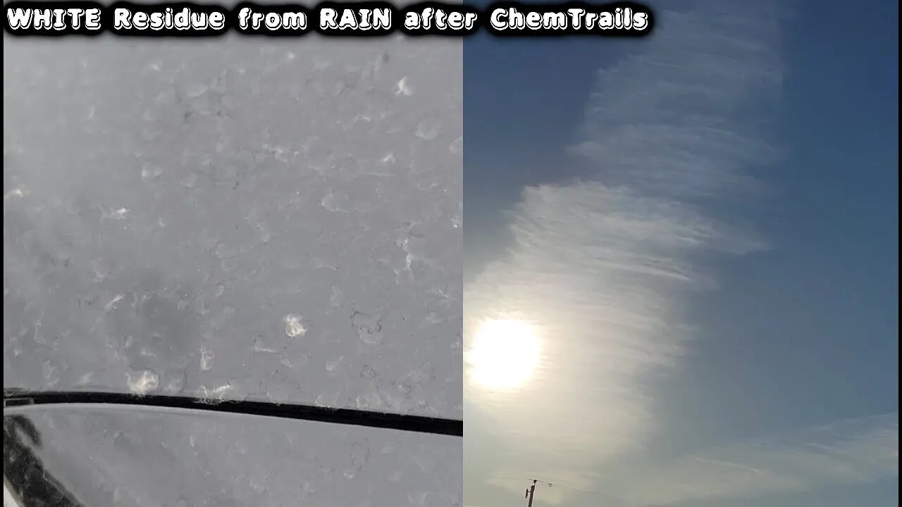 WHITE Residue from RAIN after ChemTrails?!