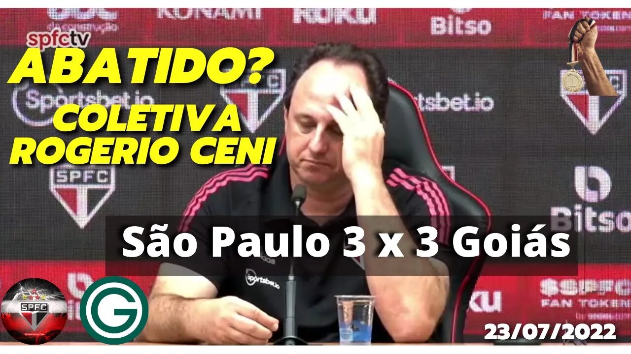 COLETIVA - Rogerio Ceni São Paulo 3 X 3 Goiás | Brasileirão 2022