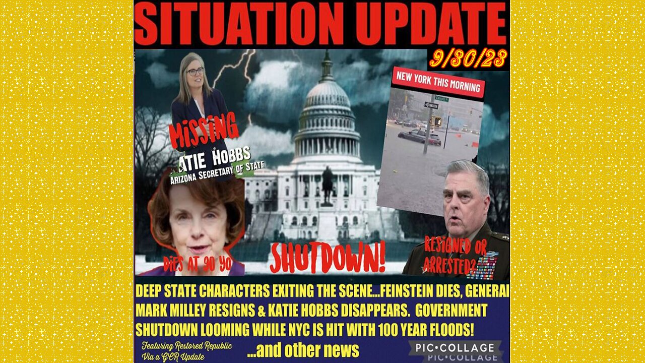 SITUATION UPDATE 9/30/23 - Biden Treason & Impeachment, Gcr/Judy Byington, Sg Anon, Ebs Warning