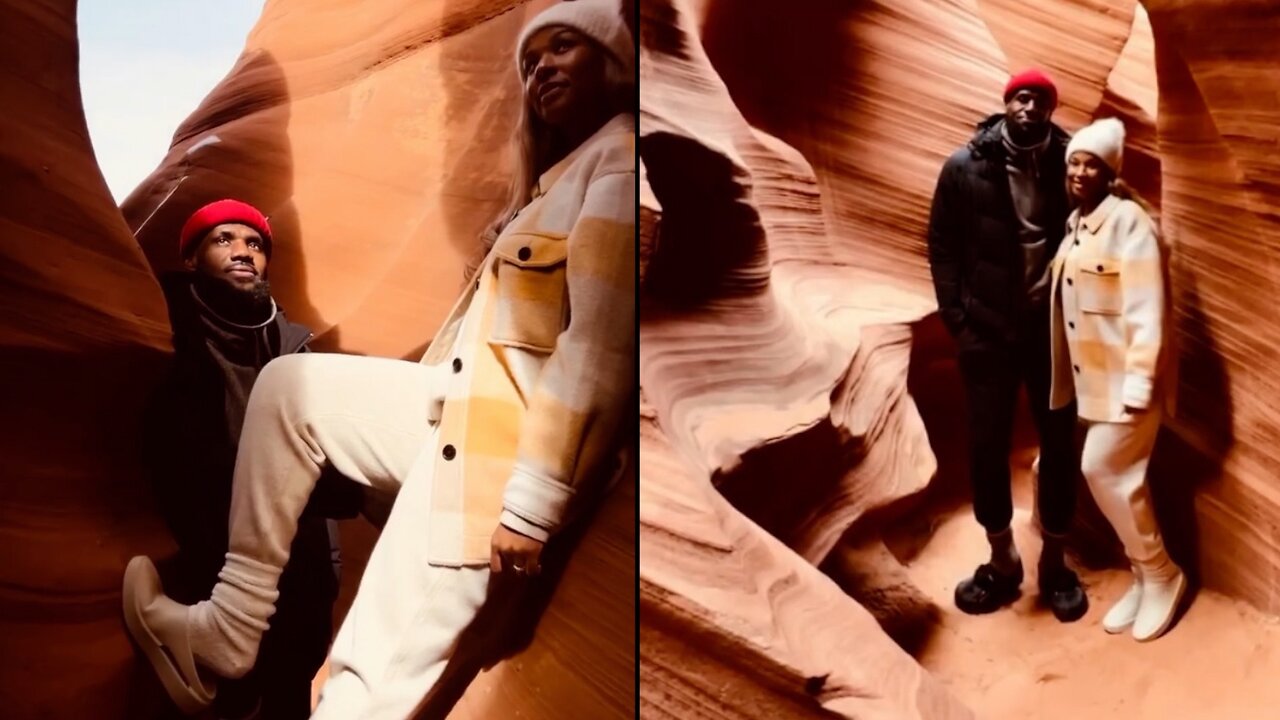 Lebron & Wife Savannah Hike In The Arizona Canyons During Mid Season Baecation! 🥰